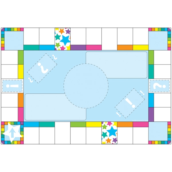 Ashley Productions Smart Poly Chart, 13in x 19in, Game Board Squares 91059 - main